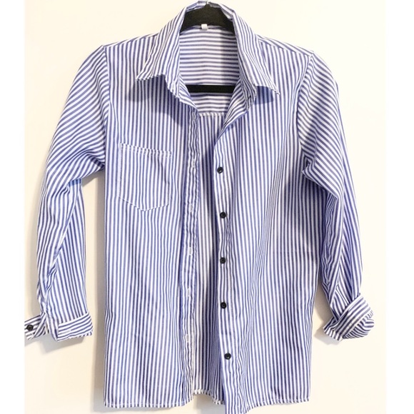 🌱2/$15 Blue Striped Blouse - Picture 1 of 1